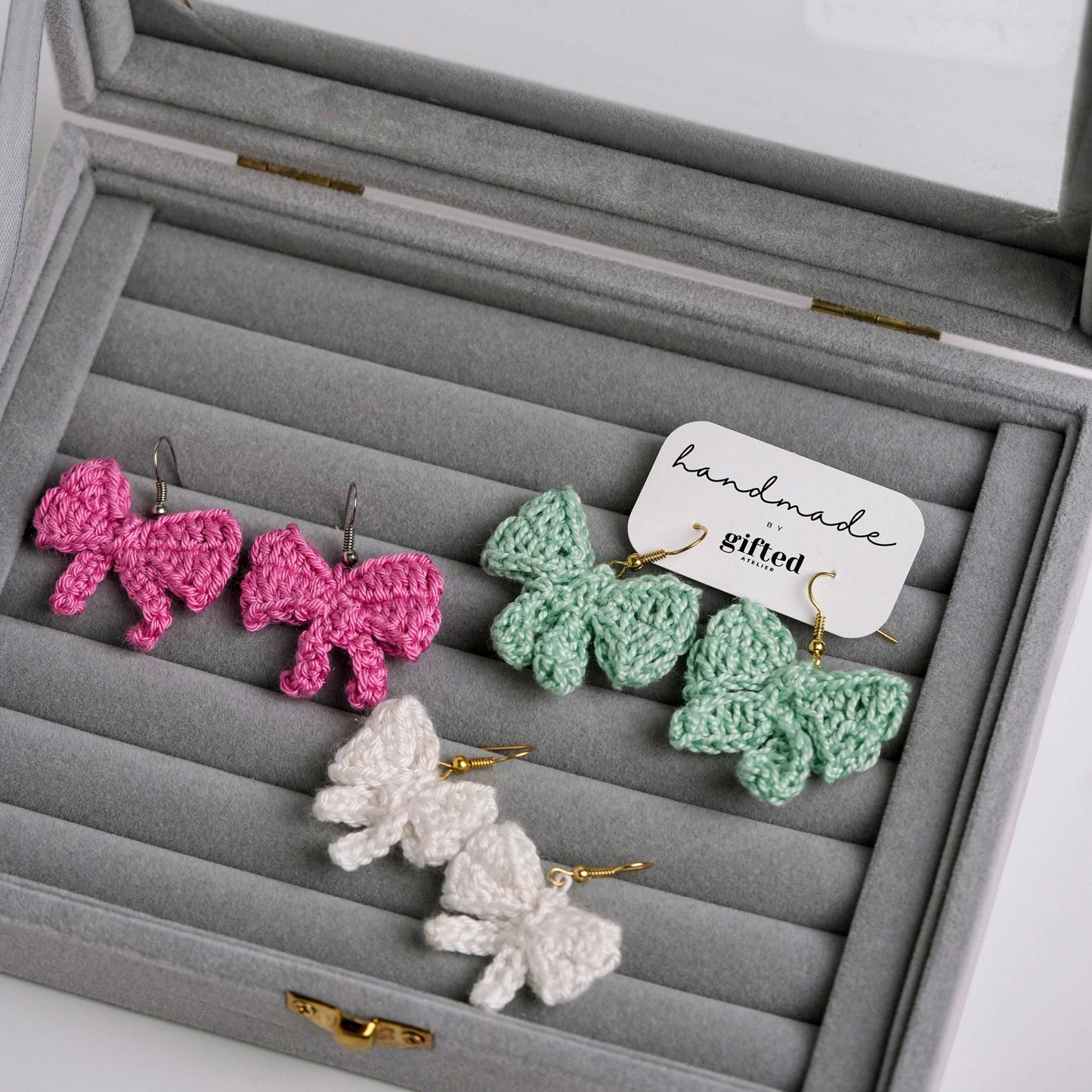 Handmade Bow Earrings