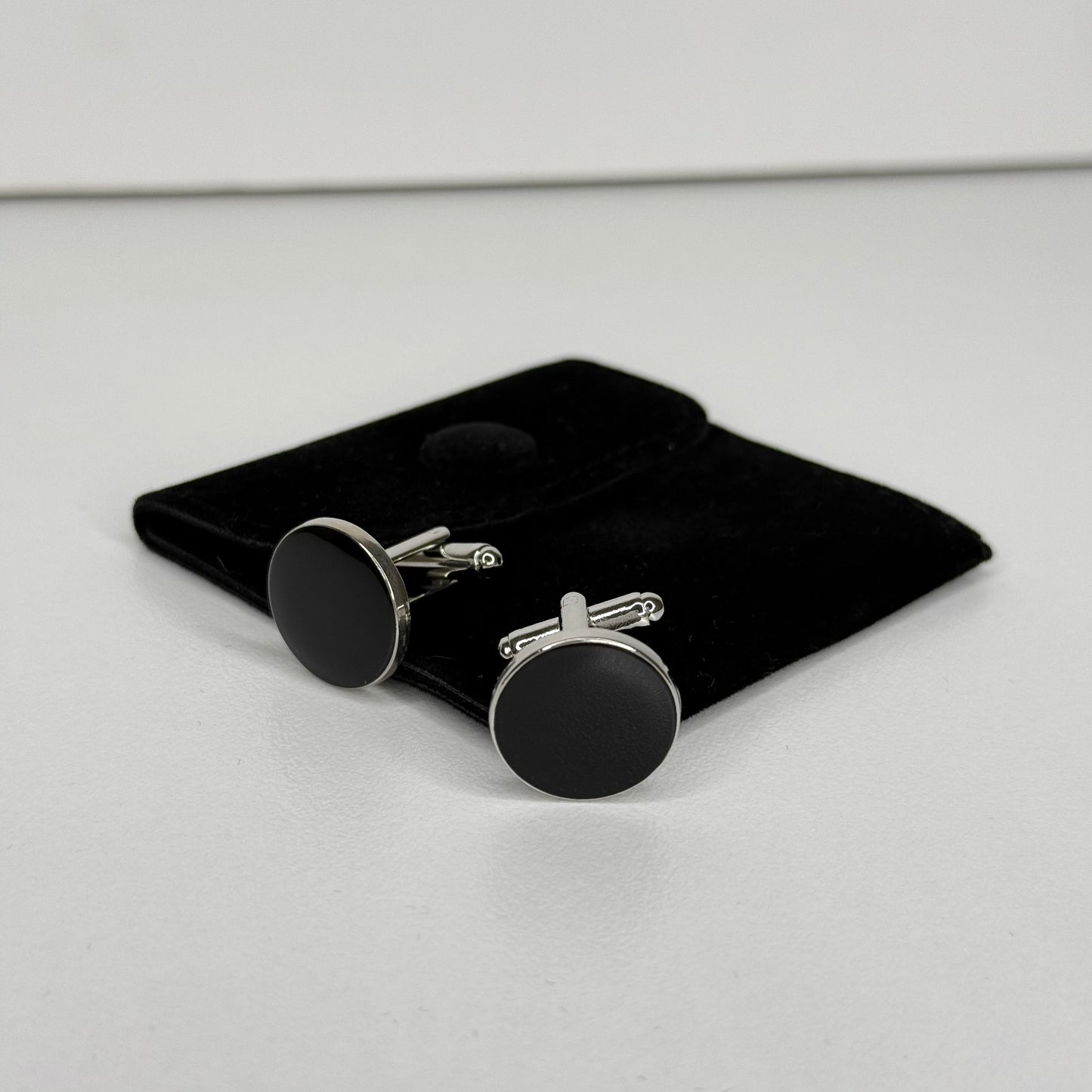 Black and Silver Cufflinks