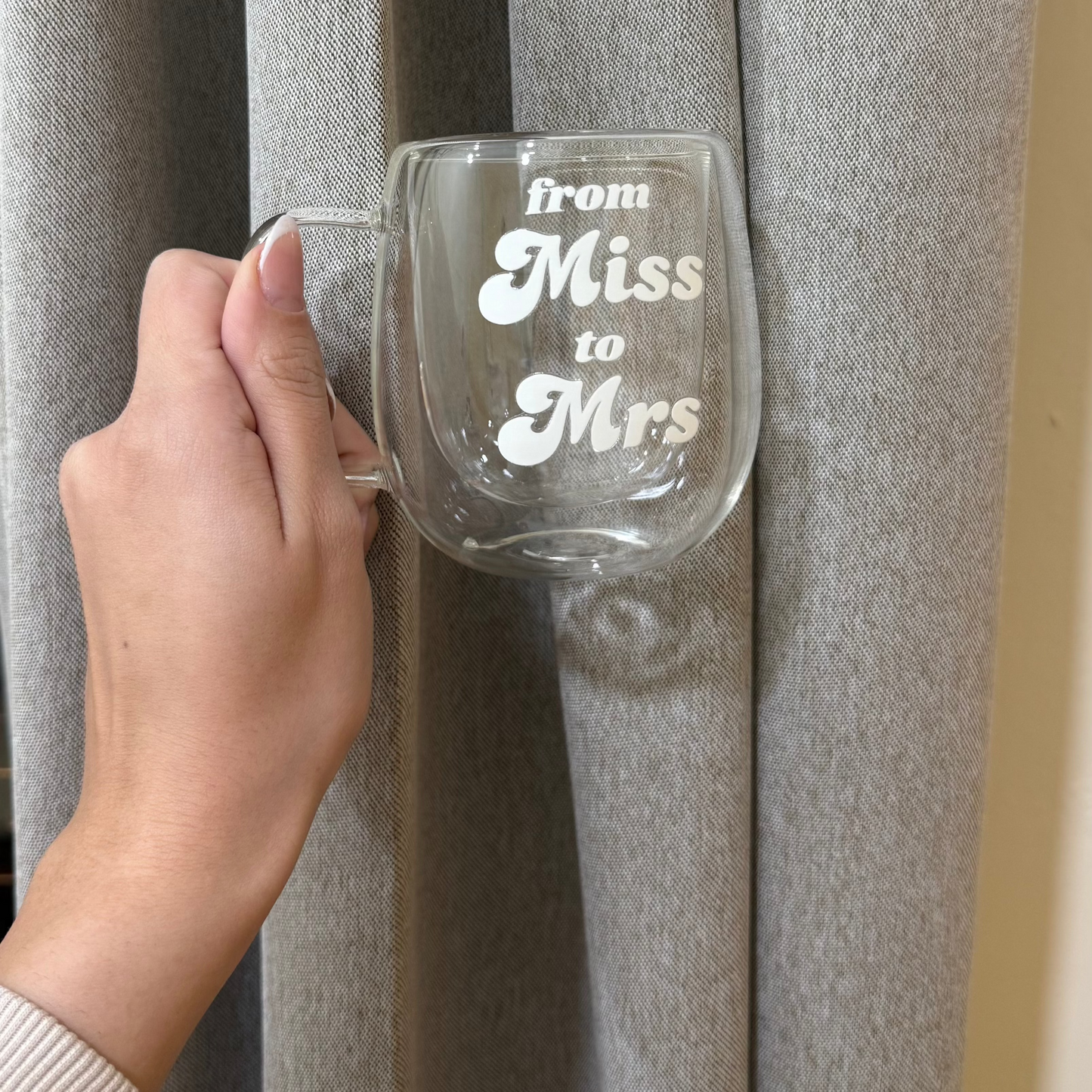 "From miss to mrs" Double Wall Mug