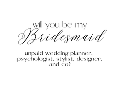 Bridesmaid Card