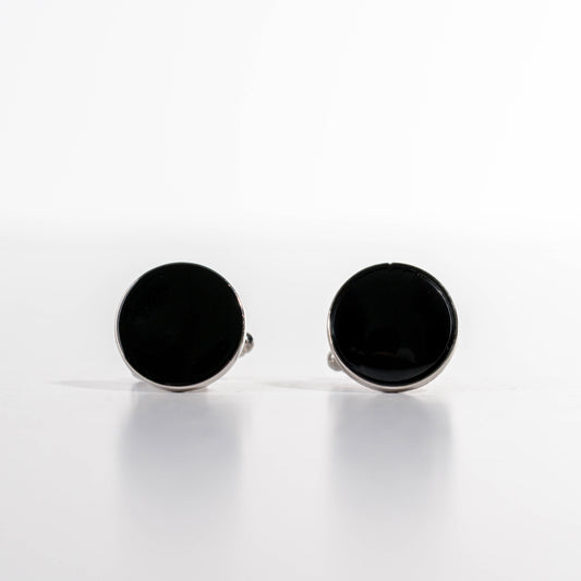 Black and Silver Cufflinks