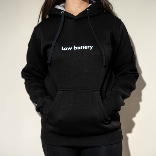 "Low Battery" Unisex Fleece Hoodie