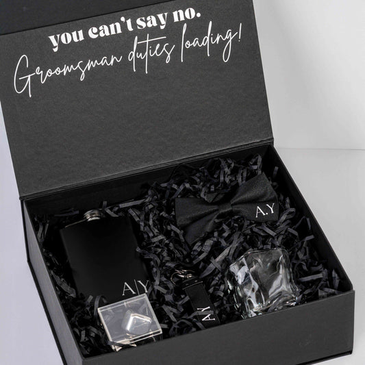 Black Tie Groomsman Magnetic Box