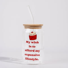 Dear Santa Glass Straw Cup 500 ML