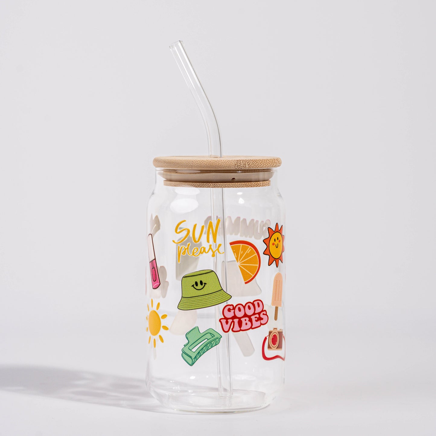 Summer Glass Straw Cup 500 ML