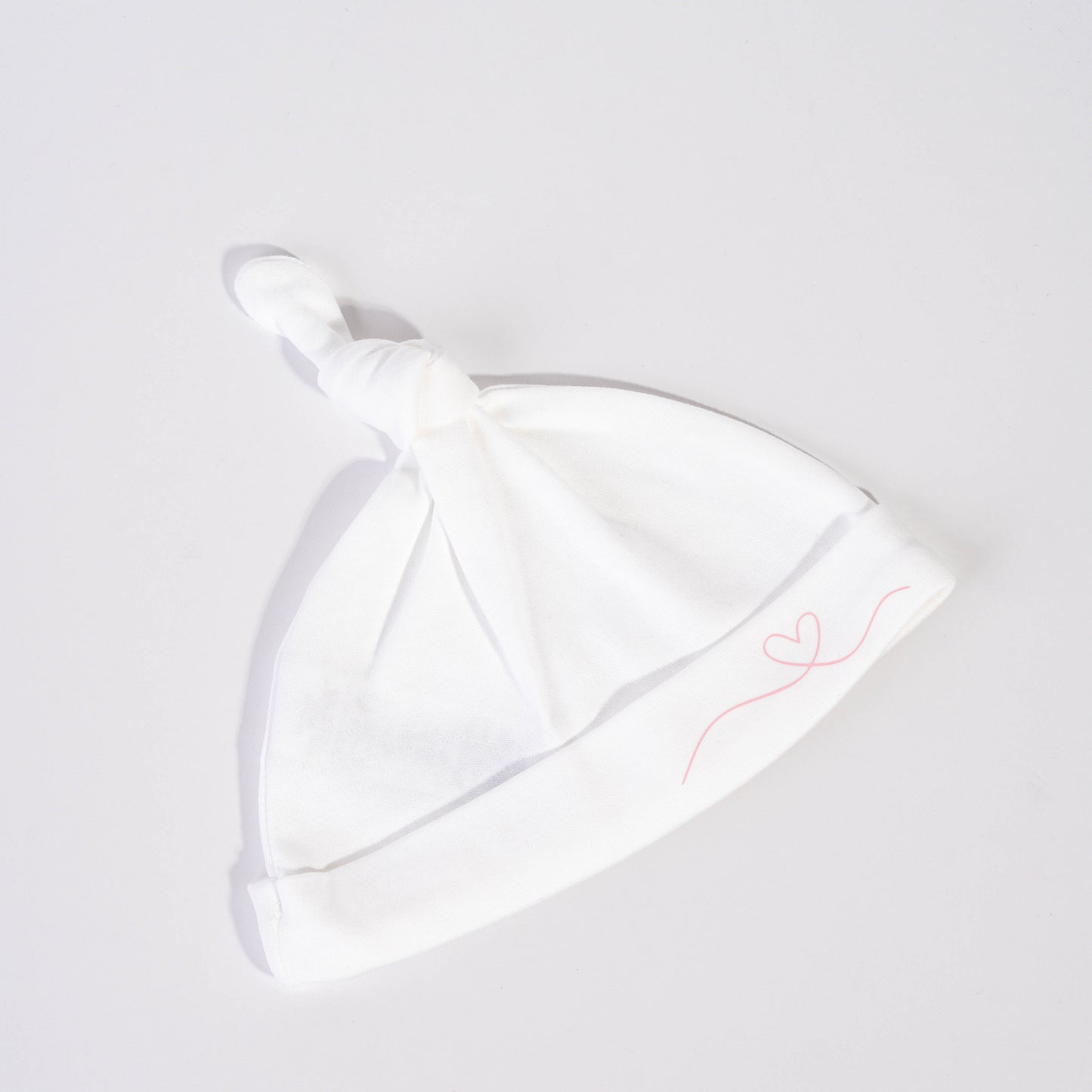 Pink Heart Baby White Hat