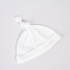 Pink Heart Baby White Hat