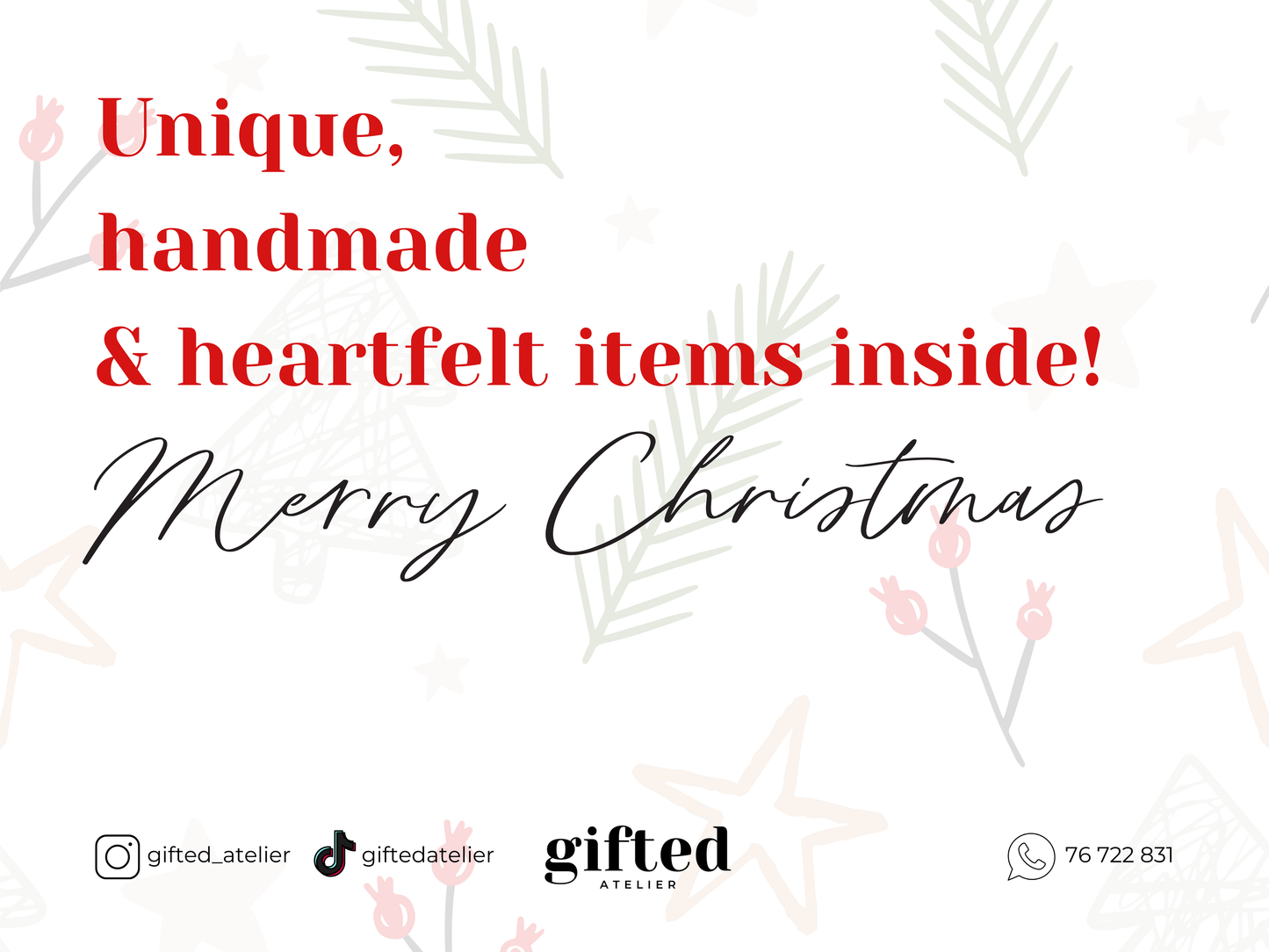 Merry Christmas Card (Red)