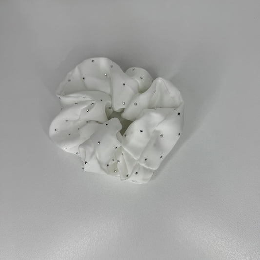 White & Sliver Scrunchie