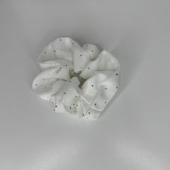 White & Sliver Scrunchie