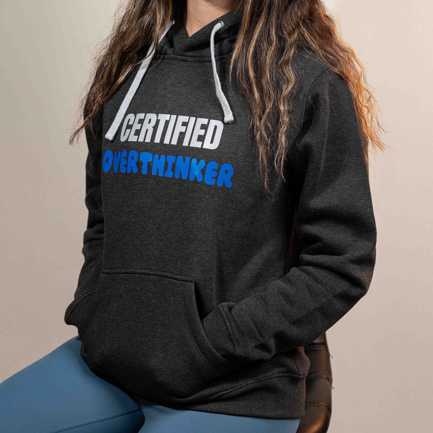 "Certified Overthinker" Unisex Fleece Hoodie
